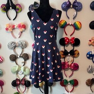 LC Lauren Conrad Navy Dress with White and Red Minnie Headprint
